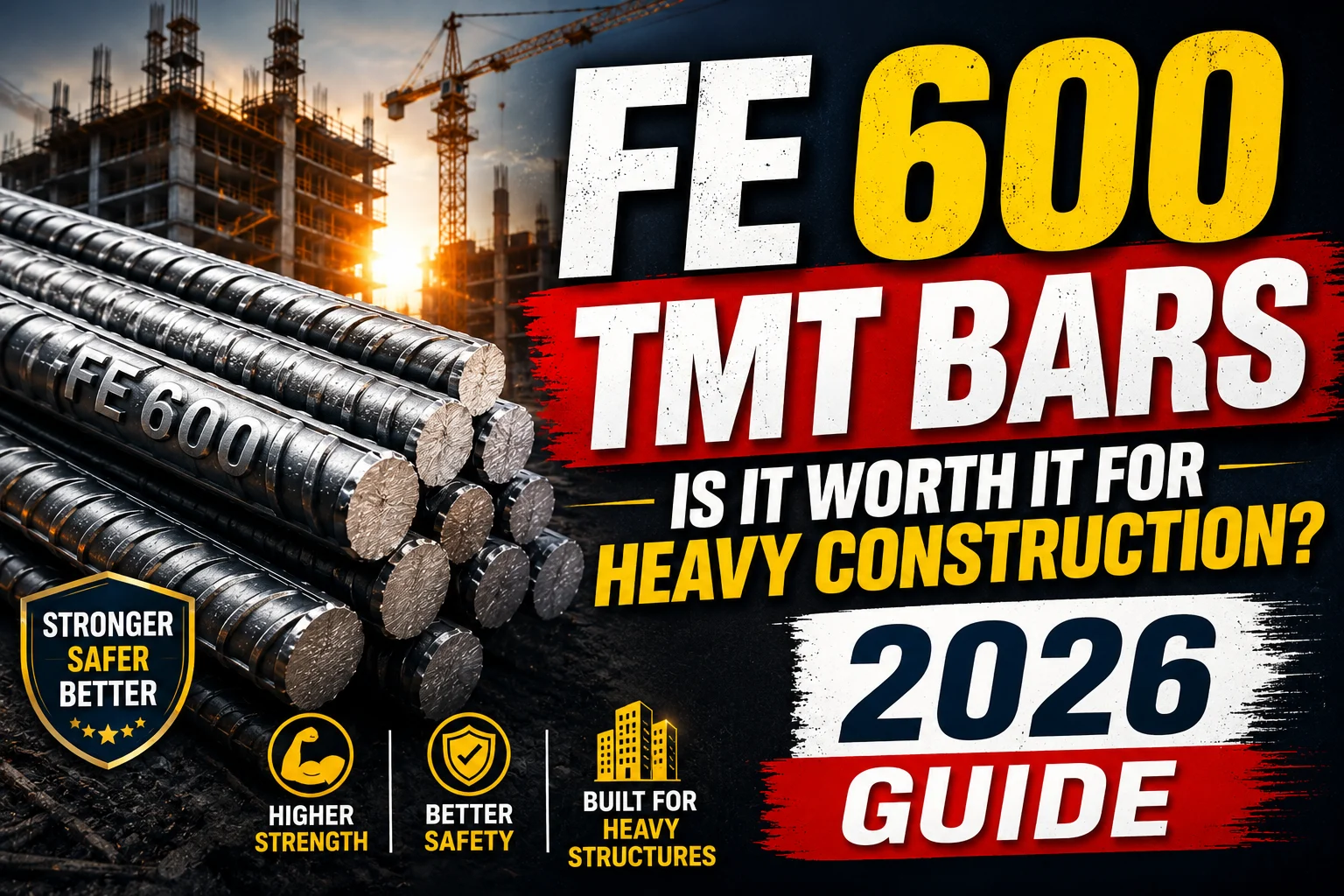 Fe 600 TMT Bars: Is It Worth It for Heavy Construction? (2026 Guide)