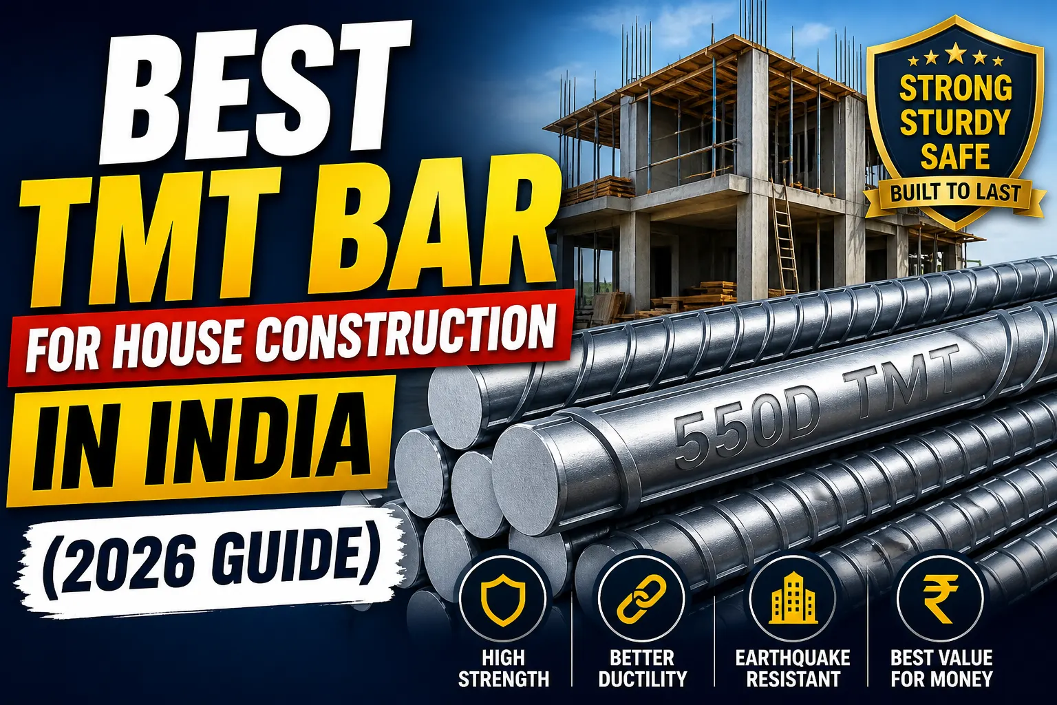Best TMT Bar for House Construction in India